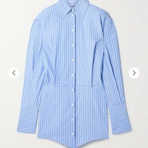 The Attico Silvye striped poplin mini shirt dress (new, w/o tags)